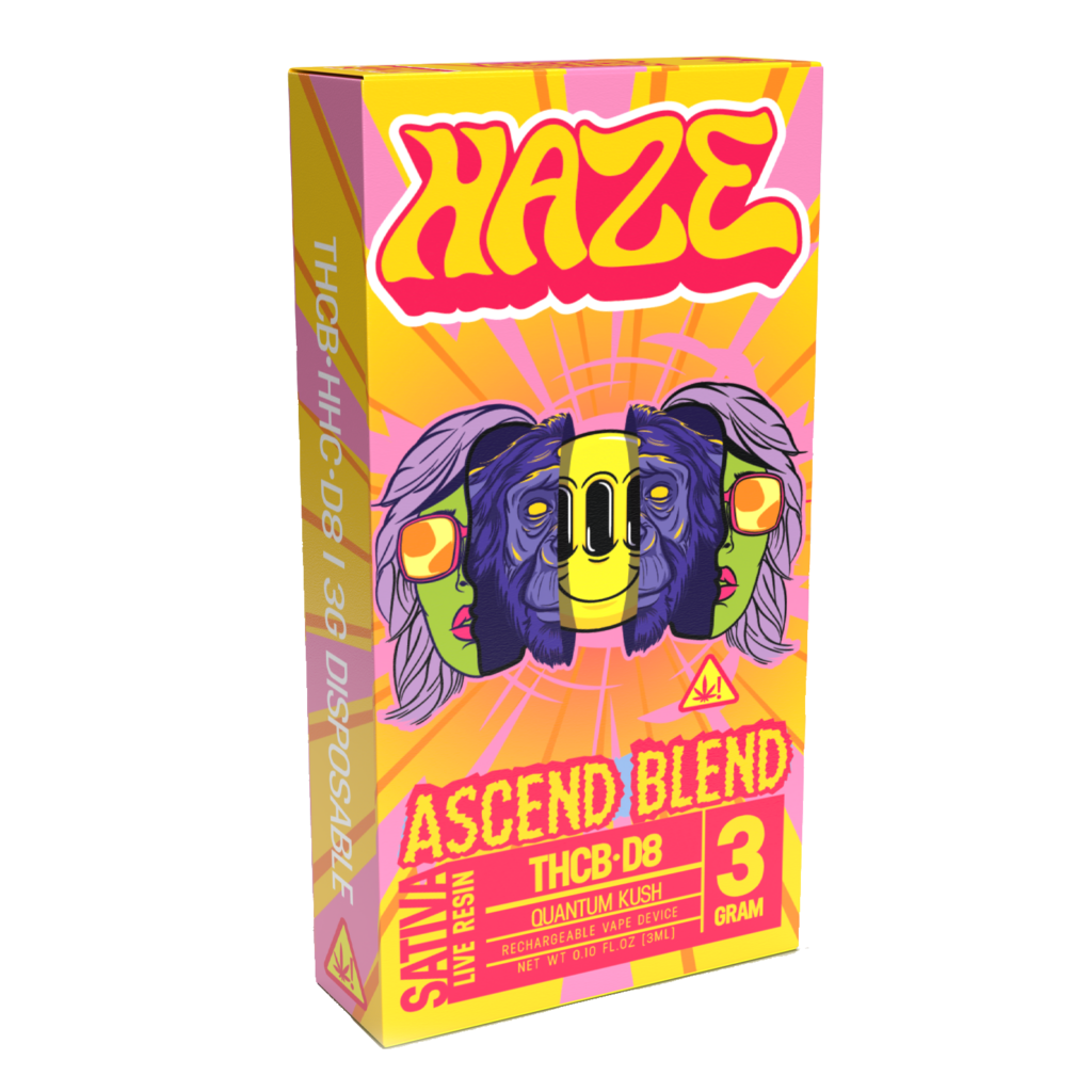 Haze Ascend Blend Live Resin Disposable Vape QUANTUM KUSH – 3 GRAMS